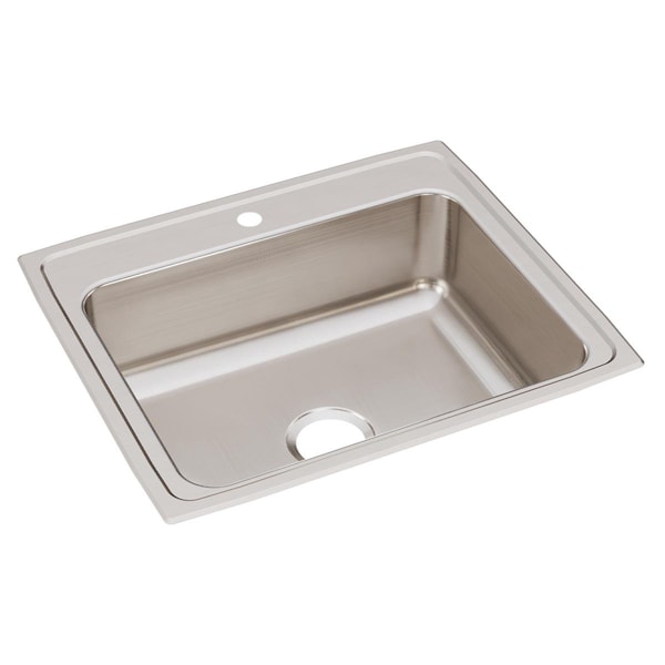 Lustertone Ss 25 X 21.2 X 7.8 Single Bowl Drop-In Sink With Quick-Clip